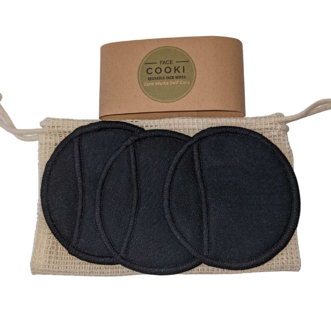 3 Pack of Reusable Makeup Remover Pads with Cotton Wash Bag Set