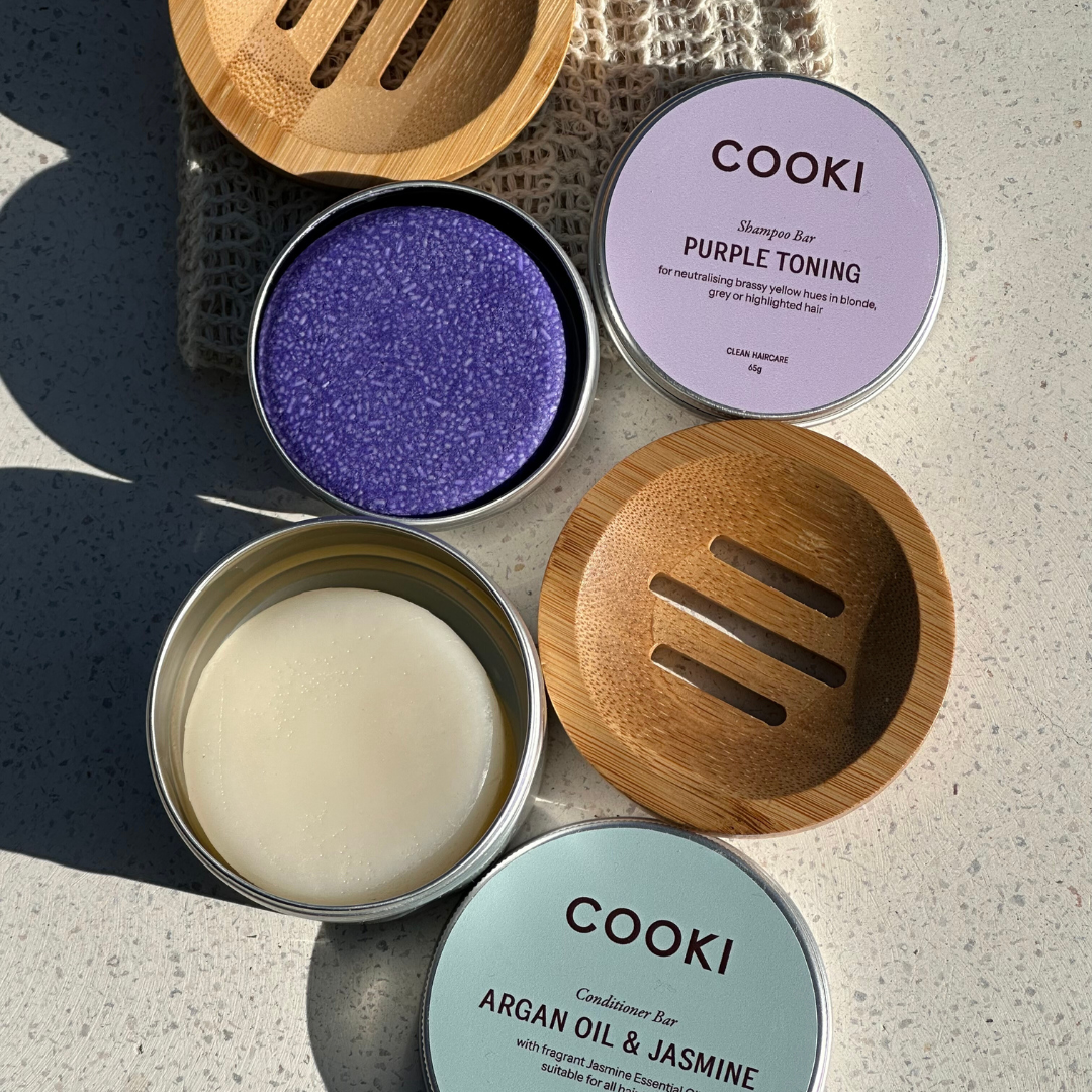 Purple Toning Shampoo Bundle For Grey and Blonde Hair (With Round Dishes)