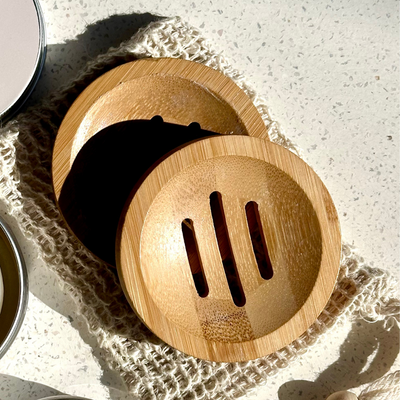 Round Bamboo Bar Drainer Dish