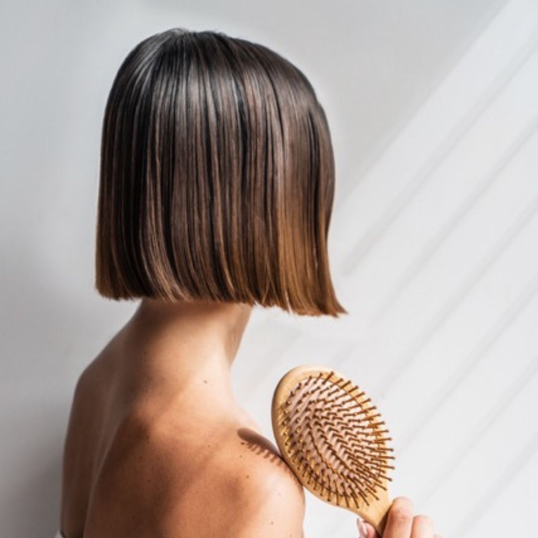 Lady with Bamboo Hair Brush