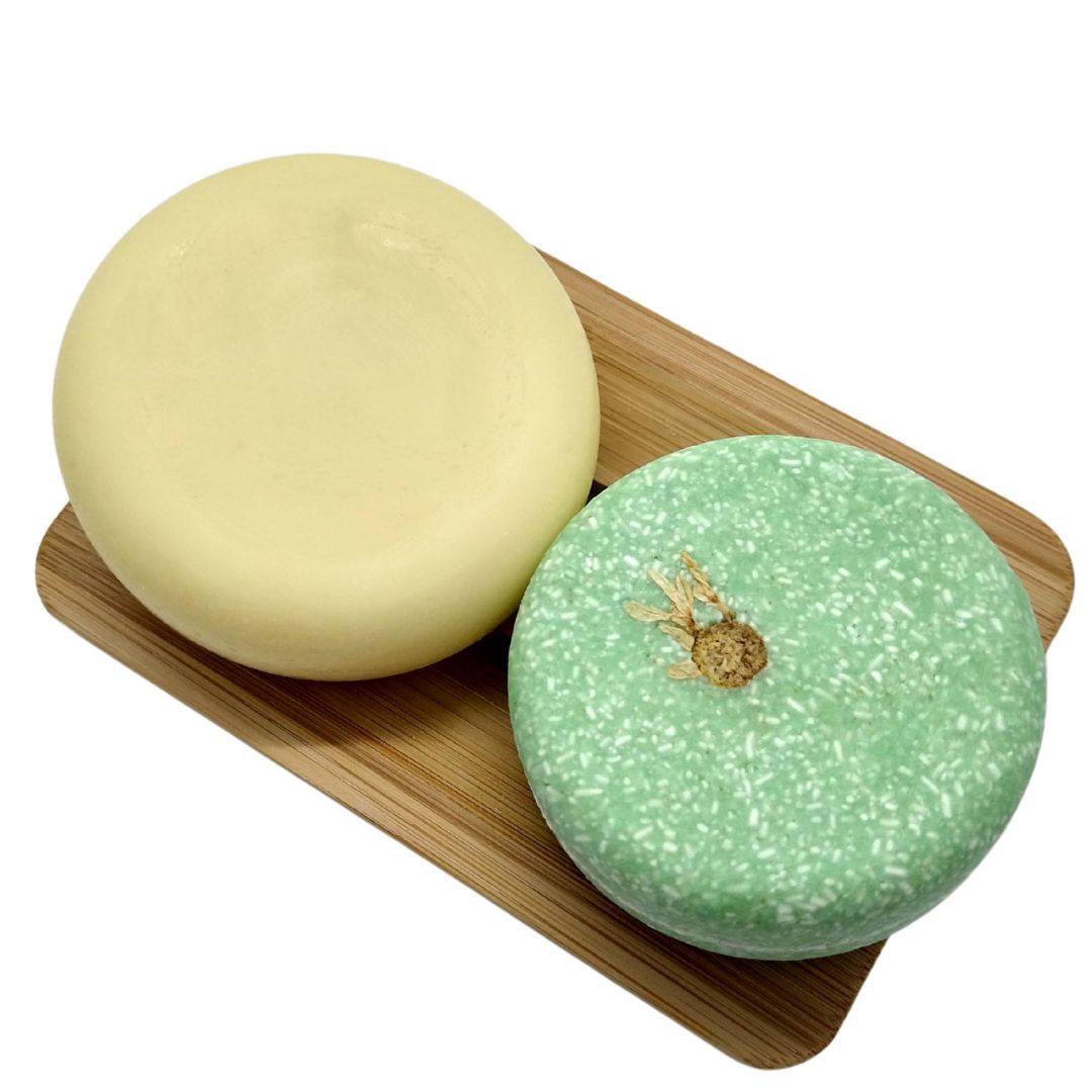 Bamboo Shampoo Bar Drainer Dish & Soap