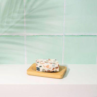 Bamboo Shampoo Bar Drainer Dish & Colorful  Soap