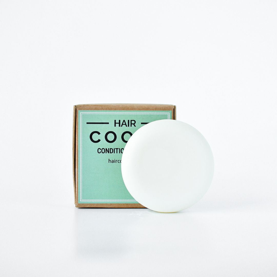 Coconut Oil Conditioner Bar with zero waste packaging by Hair Cooki