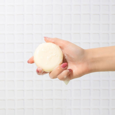 Coconut Oil Conditioner Bar in the Shower