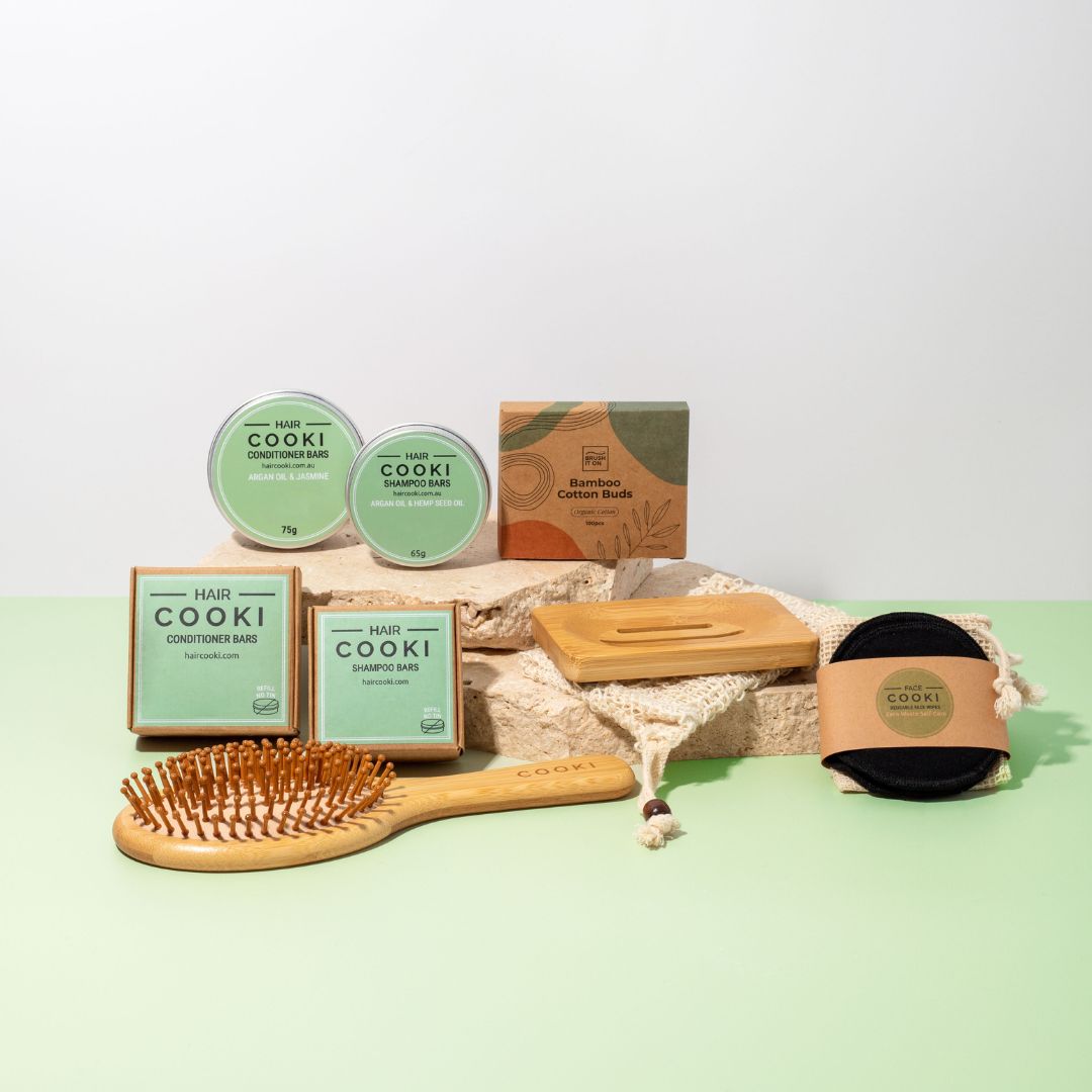 The Full Works Eco Friendly Self Care Gift Box  with Shampoo and Conditioner Bars